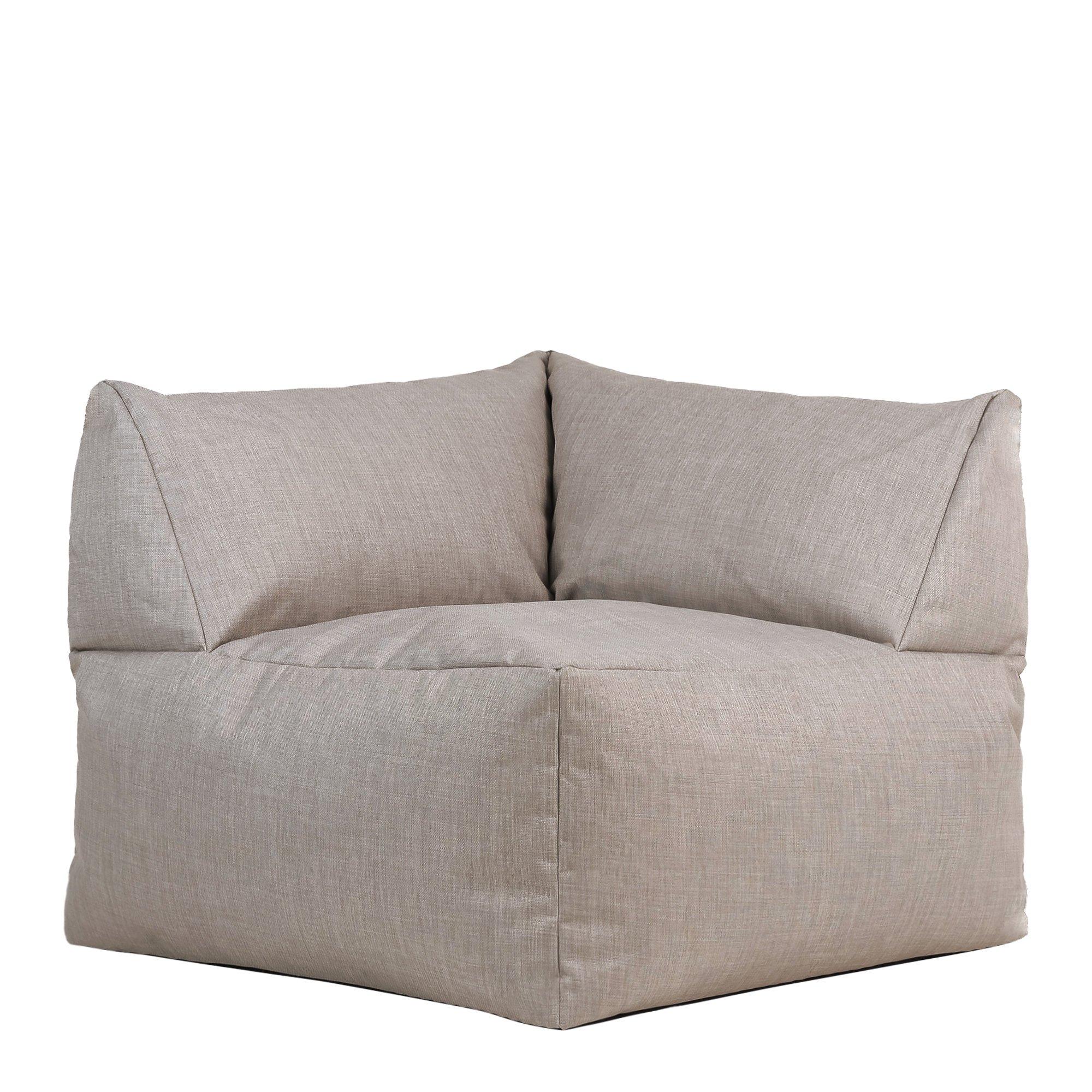 Tetra Outdoor Floor Sofa Bean Bag Corner Section Chair Grey